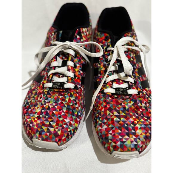Size 12- adidas Mens ZX Flux Prism Colorful BrighGeometric unique Active Sports - Picture 2 of 9